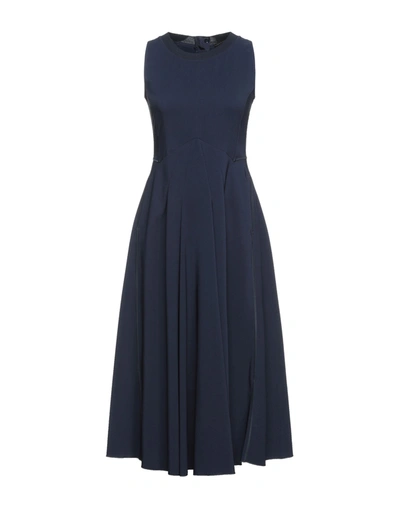 Shop High Woman Midi Dress Midnight Blue Size 8 Polyester, Elastane