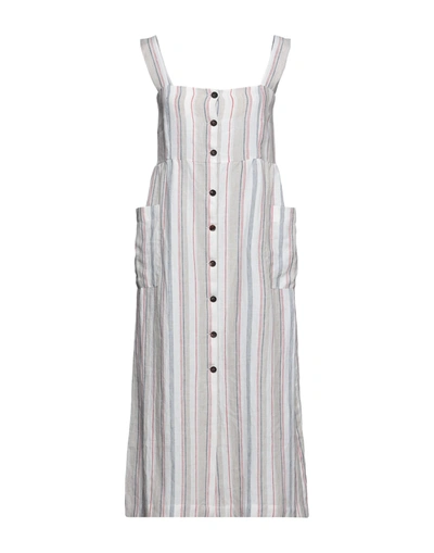 Shop Giuliva Heritage Collection Giuliva Heritage Woman Midi Dress Ivory Size 2 Linen In White