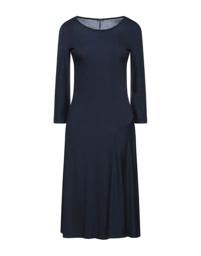 Shop Aspesi Midi Dresses In Dark Blue
