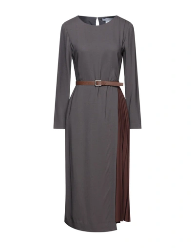 Shop Fabiana Filippi Woman Midi Dress Cocoa Size 12 Viscose, Elastane