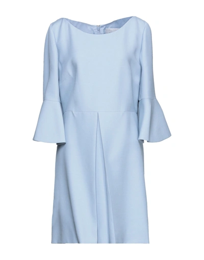 Shop Valentino Garavani Woman Mini Dress Sky Blue Size 10 Virgin Wool, Silk
