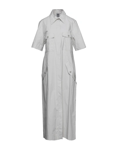 Shop Lorena Antoniazzi Woman Long Dress Light Grey Size 6 Cotton, Elastane