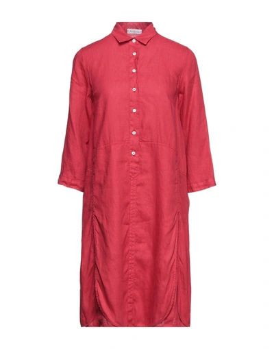 Shop Rosso35 Woman Mini Dress Brick Red Size 2 Linen
