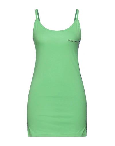 Shop Chiara Ferragni Woman Short Dress Light Green Size M Cotton, Polyester