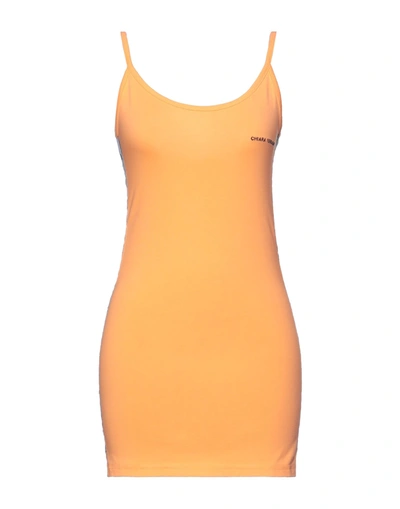 Shop Chiara Ferragni Woman Short Dress Apricot Size S Cotton, Polyester In Orange