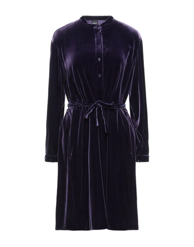 Shop Aspesi Woman Mini Dress Dark Purple Size 4 Viscose, Silk