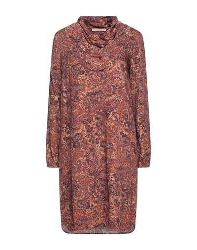 Shop Paola Prata Woman Mini Dress Camel Size 8 Viscose In Beige