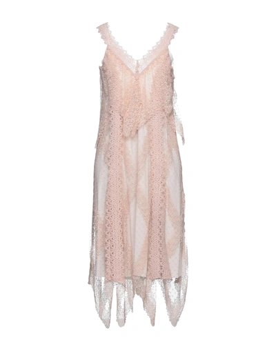 Shop Anna Molinari Blumarine Woman Midi Dress Blush Size 4 Polyamide, Polyester In Pink