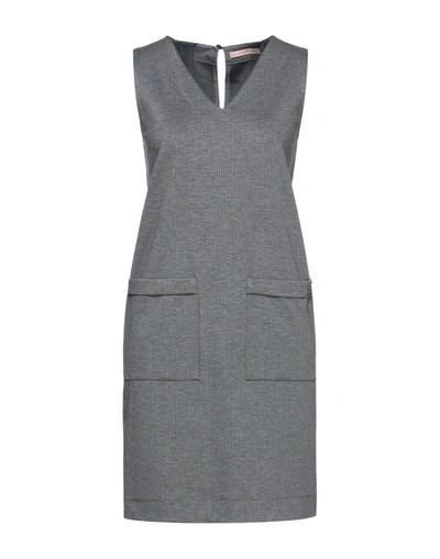 Shop Paola Prata Short Dresses In Grey