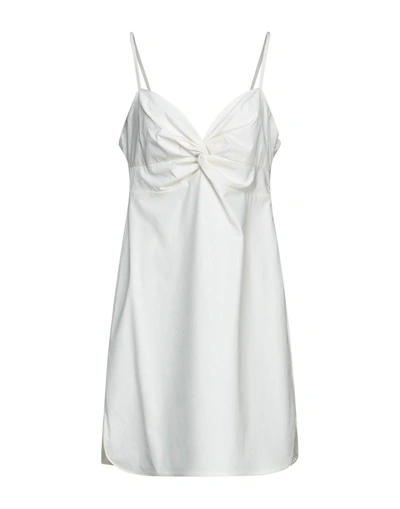 Shop Drome Woman Mini Dress Ivory Size Xl Cotton In White