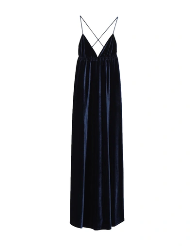 Shop Alessandra Gallo Long Dresses In Dark Blue