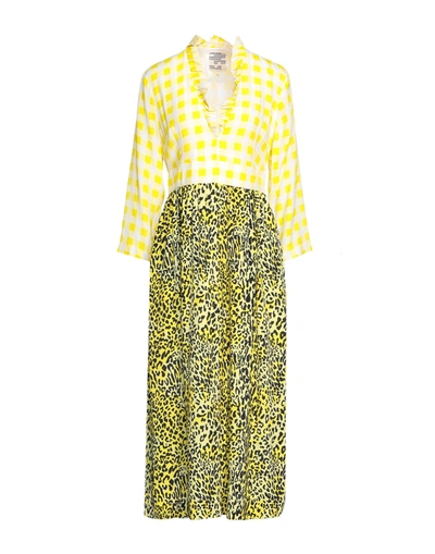 Shop Baum Und Pferdgarten Woman Midi Dress Yellow Size 10 Polyester