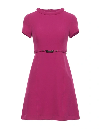 Shop High Woman Mini Dress Mauve Size 12 Polyester, Elastane In Purple