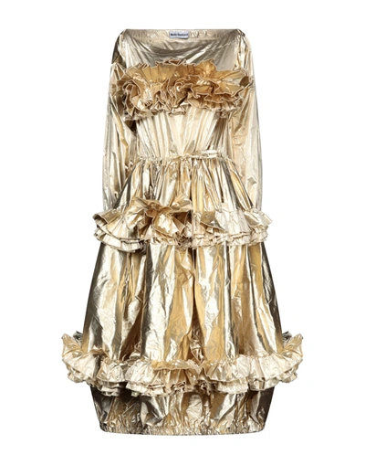Shop Molly Goddard Midi Dresses In Gold