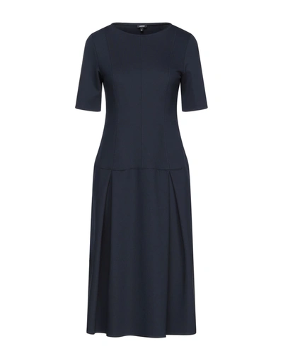 Shop Aspesi Woman Midi Dress Midnight Blue Size Xs Polyamide, Elastane