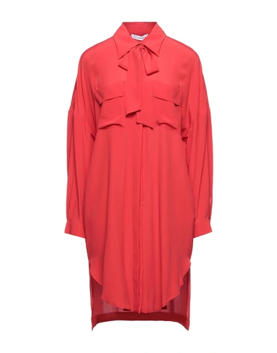 Shop Atos Lombardini Woman Mini Dress Red Size 8 Acetate, Silk