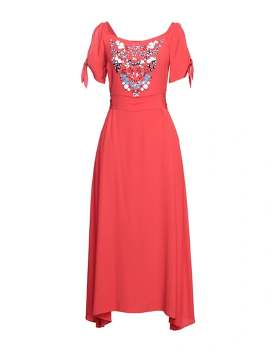 Shop Beatrice B Beatrice .b Woman Maxi Dress Red Size 2 Acetate, Silk