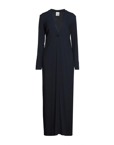 Shop L'autre Chose L' Autre Chose Woman Maxi Dress Midnight Blue Size 4 Acetate, Viscose