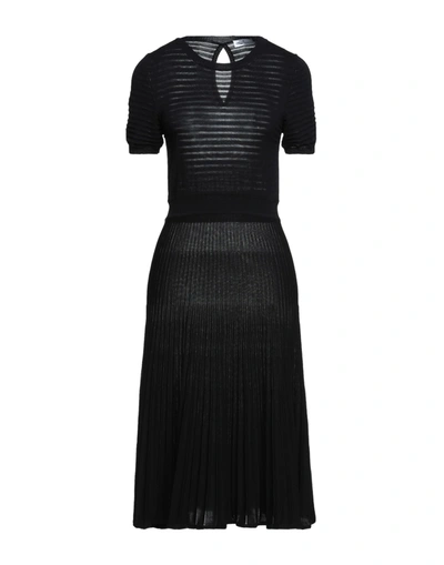 Shop Bruno Manetti Woman Midi Dress Black Size 8 Cotton
