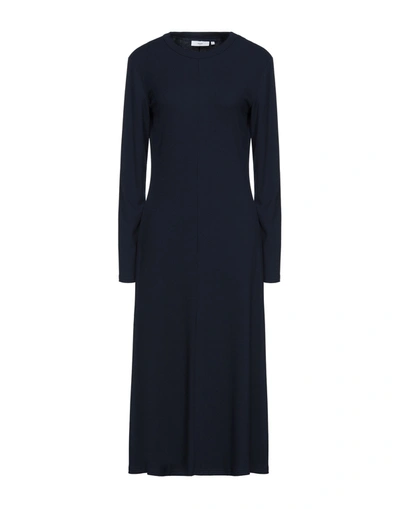 Shop Minimum Midi Dresses In Dark Blue