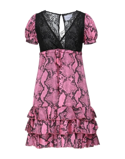 Shop Atos Lombardini Woman Mini Dress Fuchsia Size 4 Polyester In Pink