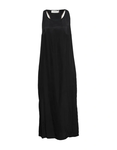 Shop Katia Giannini Woman Midi Dress Black Size 10 Cupro, Viscose