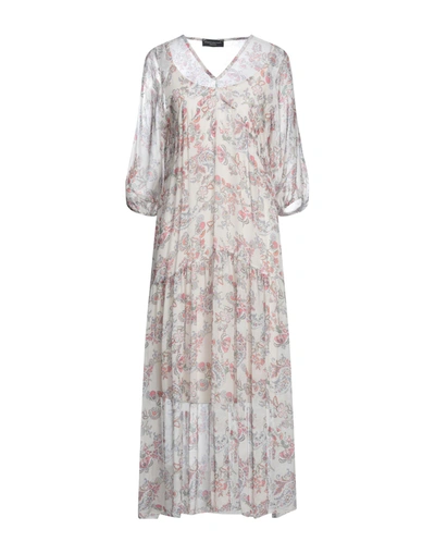 Shop Angela Mele Milano Woman Midi Dress Beige Size S Viscose, Silk, Elastane