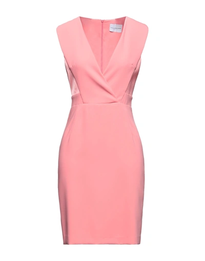 Shop Atos Lombardini Woman Mini Dress Salmon Pink Size 10 Polyester