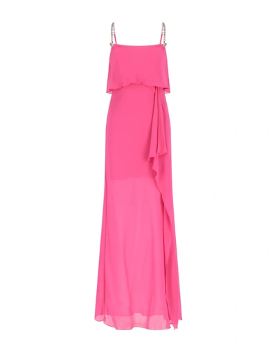 Shop Cristinaeffe Woman Maxi Dress Fuchsia Size 4 Polyester In Pink