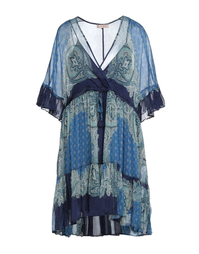 Shop Twinset Woman Midi Dress Blue Size 2 Polyester