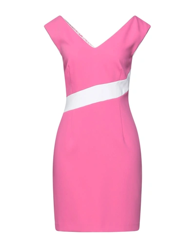 Shop Atos Lombardini Woman Mini Dress Fuchsia Size 10 Polyester In Pink