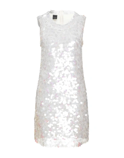 Shop Pinko Woman Mini Dress Ivory Size 4 Polyamide, Polyester, Metal, Pvc - Polyvinyl Chloride In White