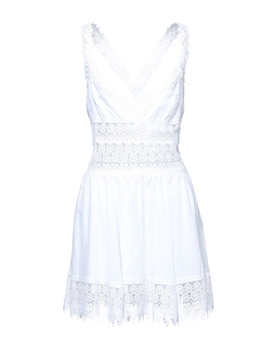 Shop Charo Ruiz Ibiza Woman Mini Dress White Size M Cotton, Polyester