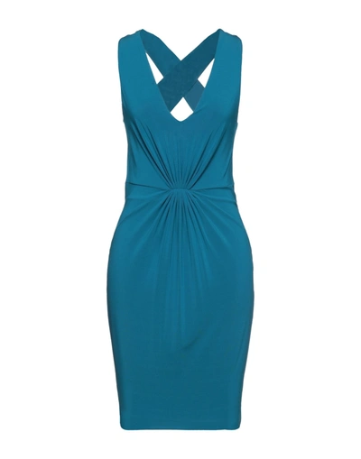 Shop Cristinaeffe Short Dresses In Pastel Blue