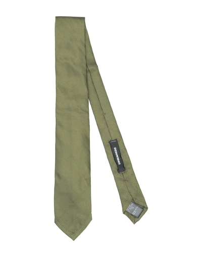 Shop Dsquared2 Ties & Bow Ties In Military Green