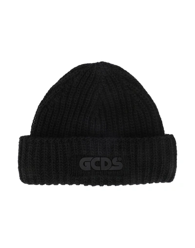 Shop Gcds Man Hat Black Size Onesize Acrylic, Alpaca Wool, Wool, Viscose