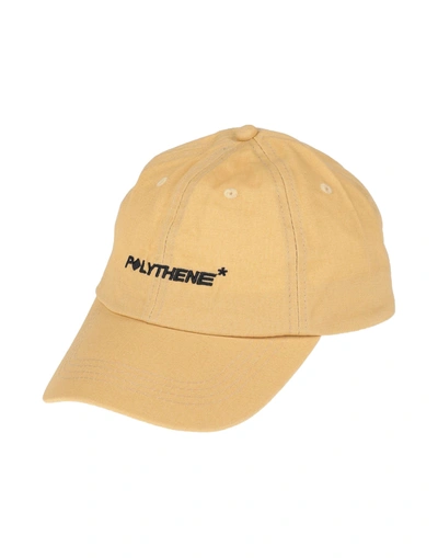 Shop Polythene* Man Hat Ocher Size Onesize Cotton In Yellow