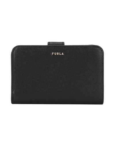 Shop Furla Babylon M Compact Wallet Woman Wallet Black Size - Soft Leather