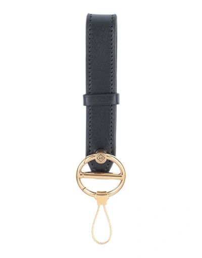 Shop Dunhill Man Key Ring Black Size - Soft Leather, Metal