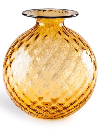 Shop Venini Monofiore Glass Vase (17cm) In Gold