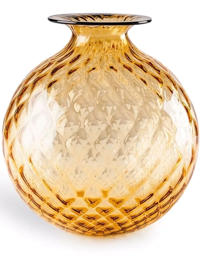 Shop Venini Monofiori Glass Vase (21cm) In Gold