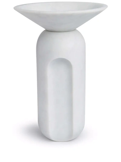 Shop Bloc Studios Cassius Marble Vase In White