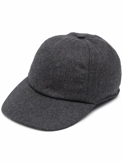 Shop Officine Generale Cotton-wool Baseball Cap In Grey