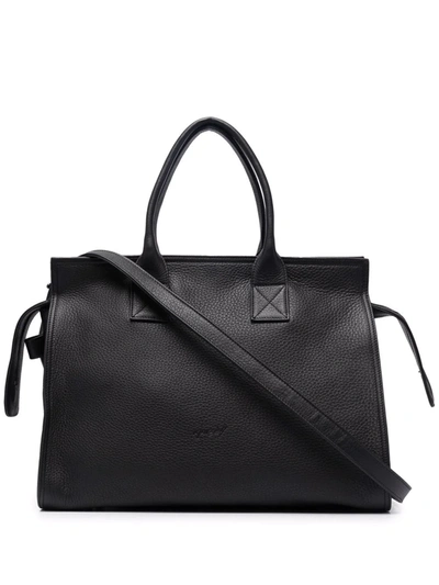 Shop Marsèll Logo Stamp Tote Bag In Black