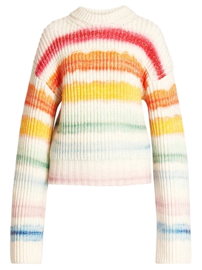 Shop Acne Studios Watercolor Striped Knit Sweater