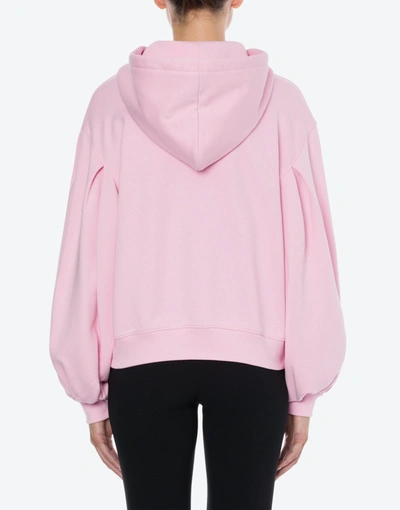 Shop Moschino Painted Teddy Bear Cotton Sweatshirt In Pink