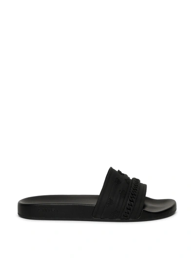 Shop Amiri Bandana Chain Molded Pool Slide Black