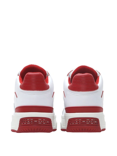 Shop Just Don Luxury Courtside Low Sneakers White And Red