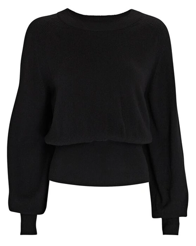 Shop A.l.c Layla Balloon Sleeve Sweater In Black