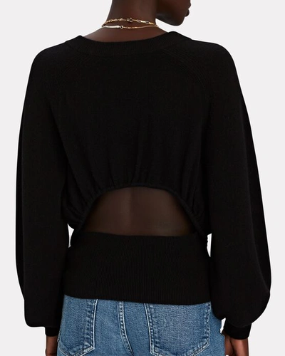 Shop A.l.c Layla Balloon Sleeve Sweater In Black